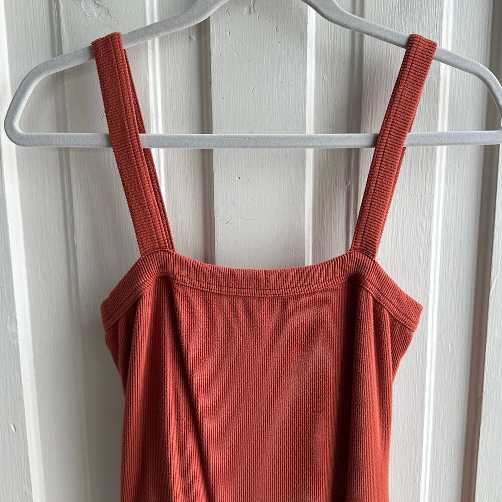 Privacy Please Rust Ribbed Mini Dress | Size S - Picture 3 of 7